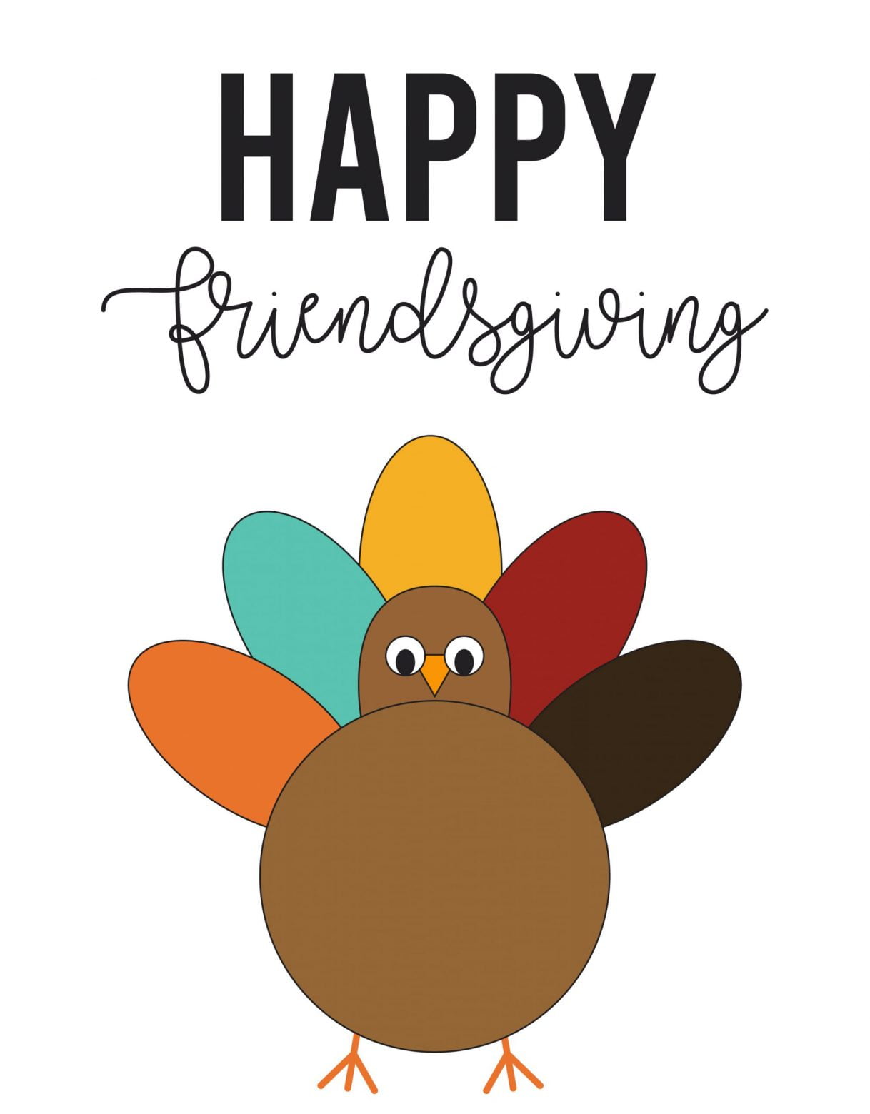 Free Printable Friendsgiving Party Collection - Pretty Sweet Printables