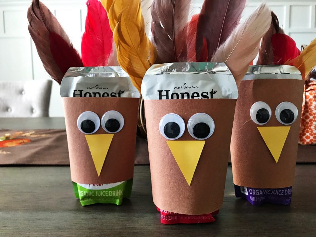 kids thanksgiving party ideas turkey juice box 