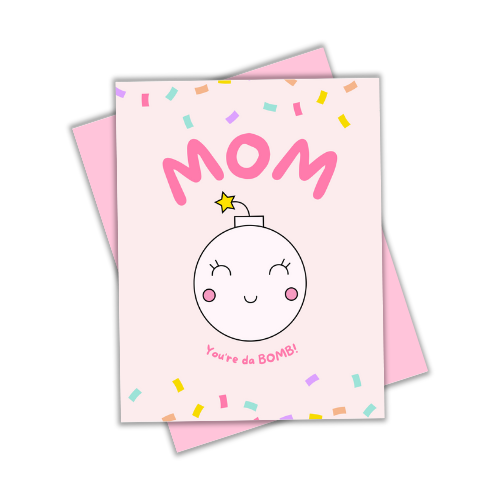 mothers day card flatlay