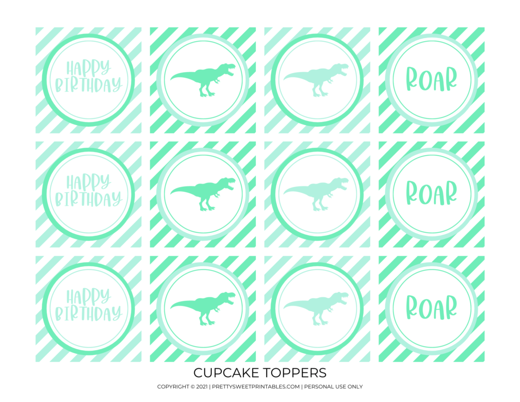 dinosaur cupcake toppers