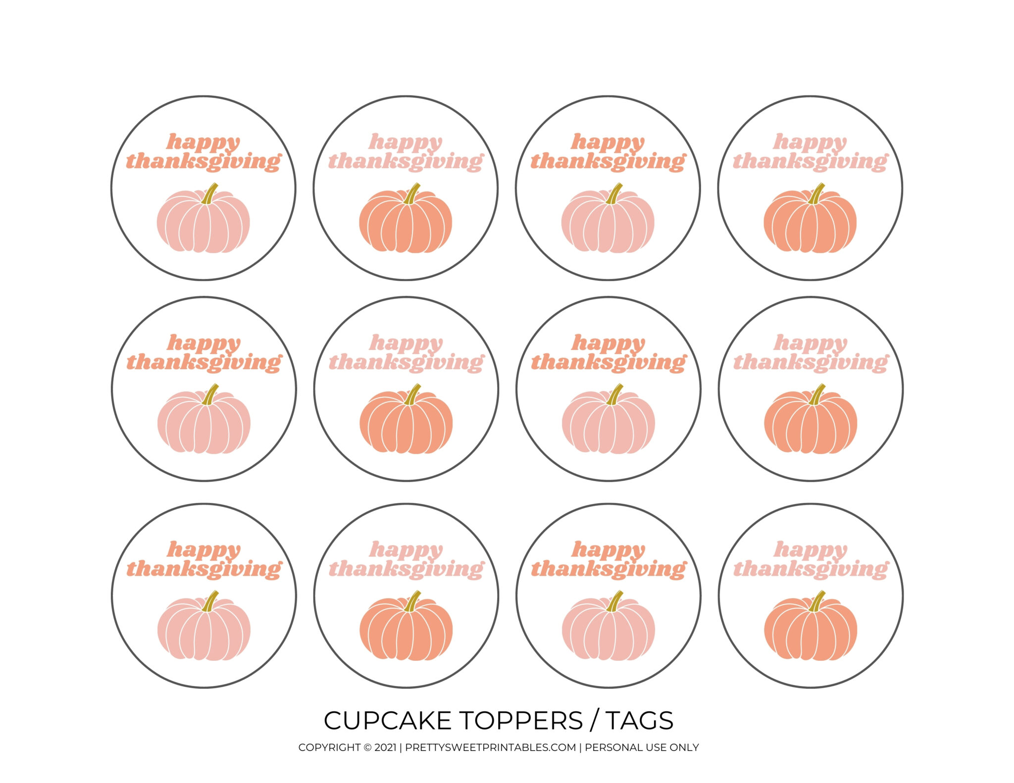 Free Printable Thanksgiving Tags Pretty Sweet Printables