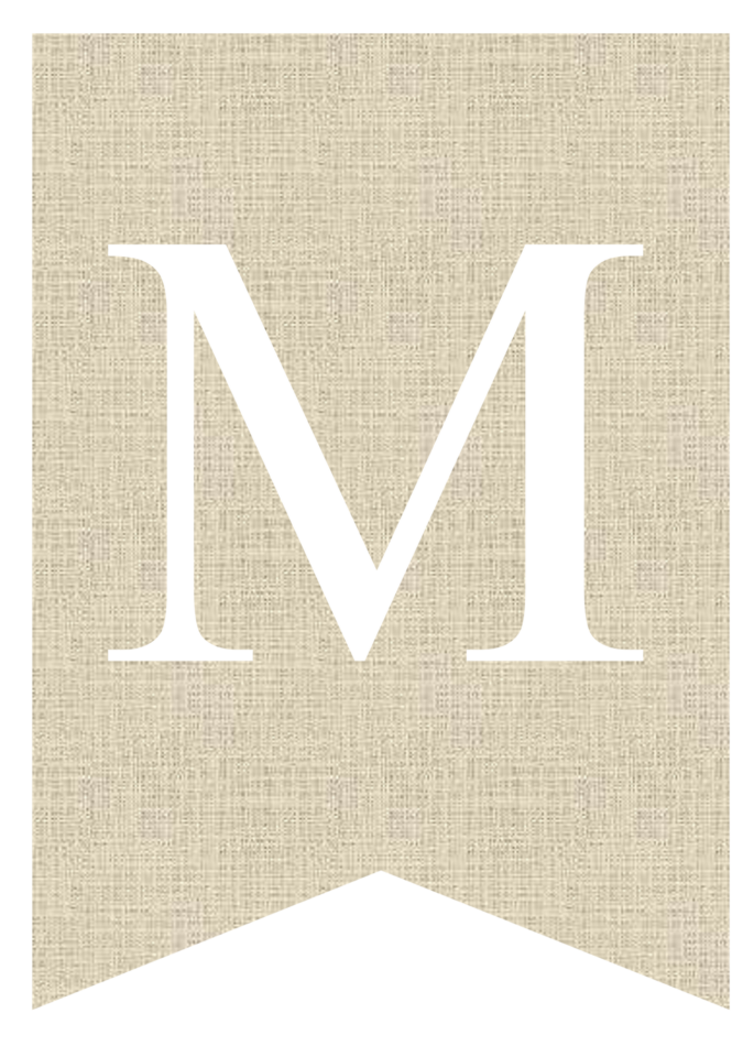 Free Printable Burlap Banner Letters 