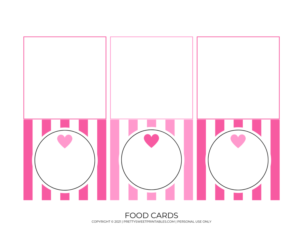 free valentines day printables tented food cards