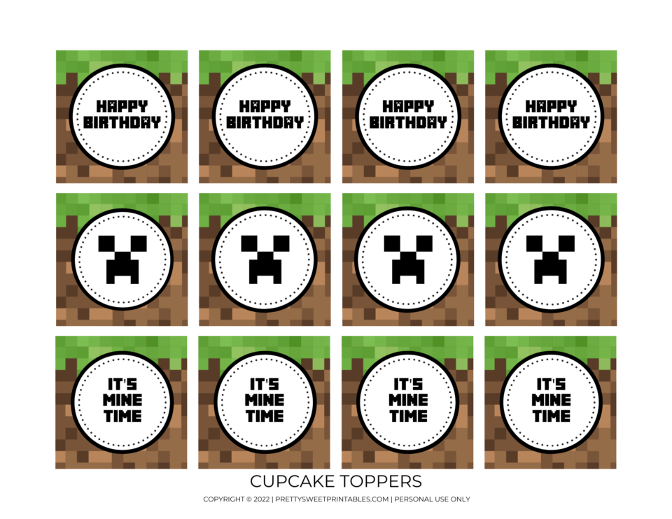 Free Minecraft Party Printables | Pretty Sweet Printables