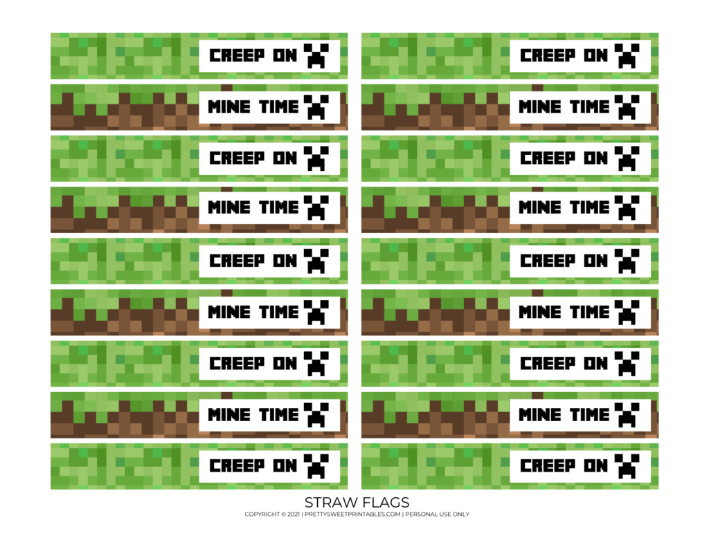 free minecraft party printables pretty sweet printables