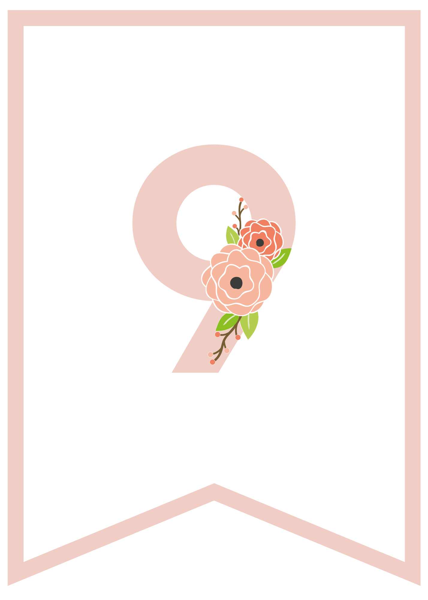 Free Printable Pink Floral Banner Letters - Pretty Sweet Printables