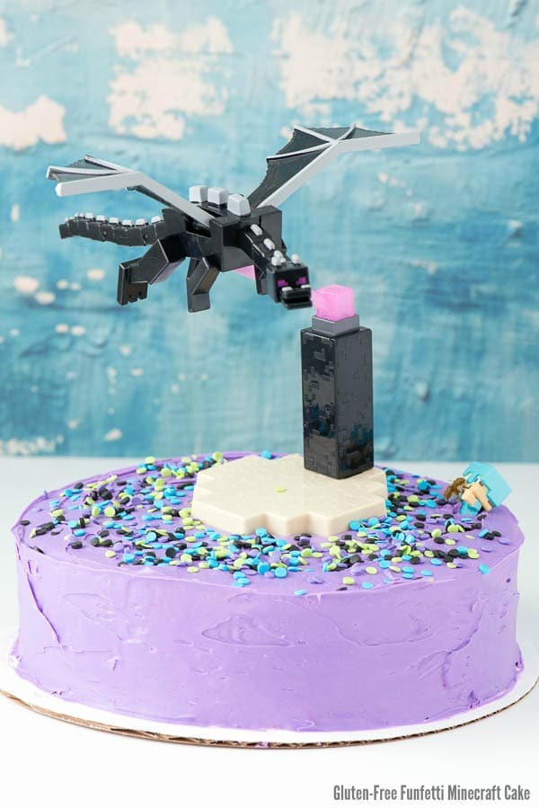 Gluten-Free Funfetti Minecraft Cake
