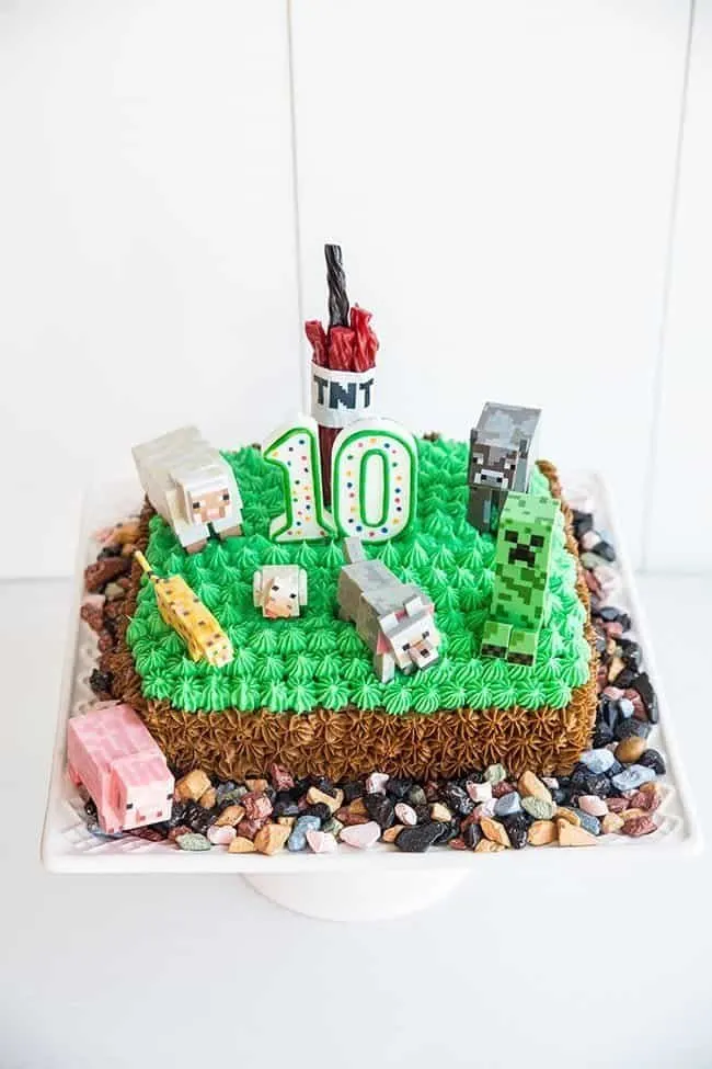 Minecraft Cake #2: The Creeper (for the 12-year-old's birthday) | by  Bernadette Pereira Baum | Diva Indoors | Medium