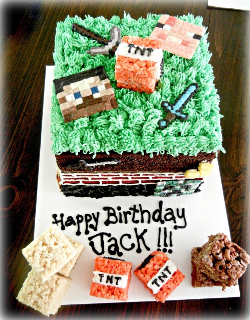 Minecraft End Themed Cake with Ender Dragon Cake Tutorial 