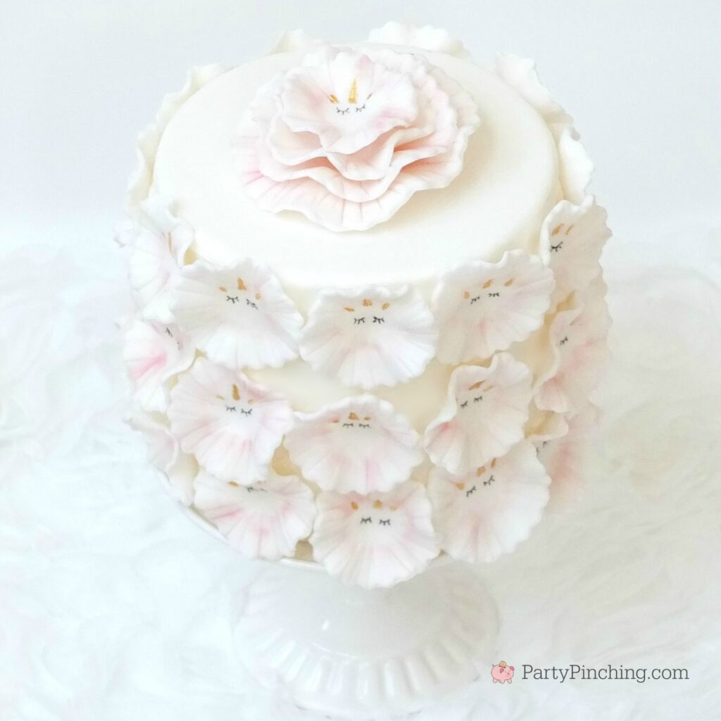 Pink Floral Unicorn Cake