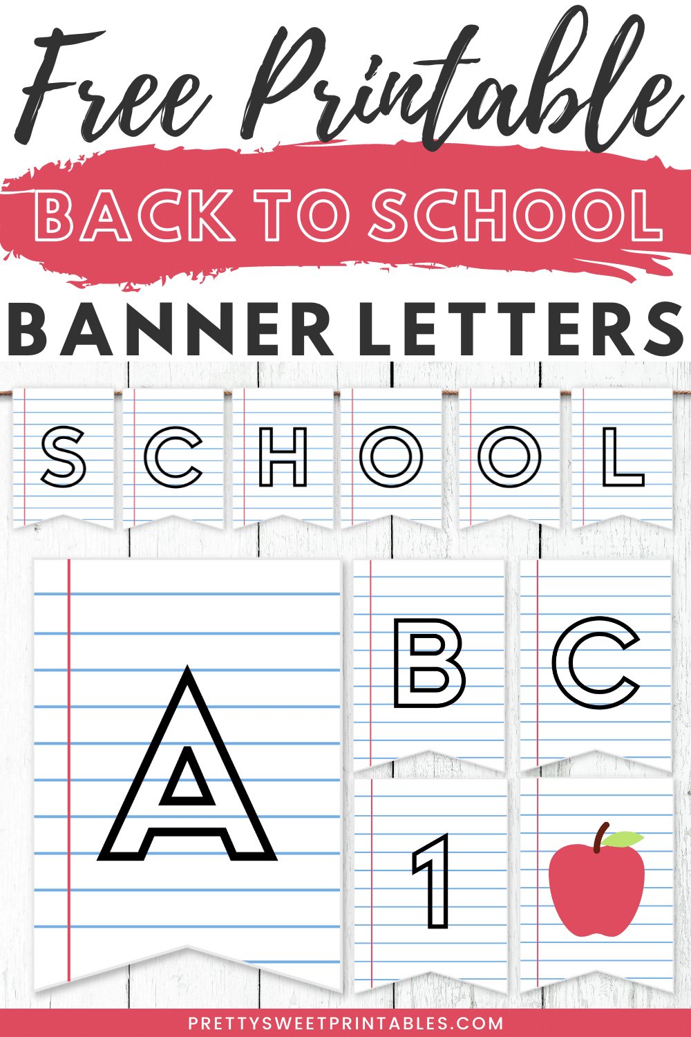 Free Printable Back to School Banner Letters | Pretty Sweet Printables