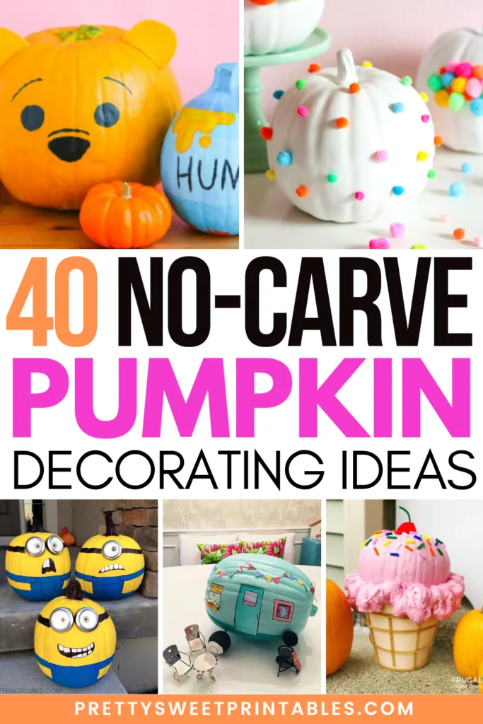 no carve pumpkin decorating ideas