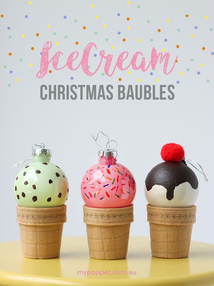 Ice Cream Christmas Baubles