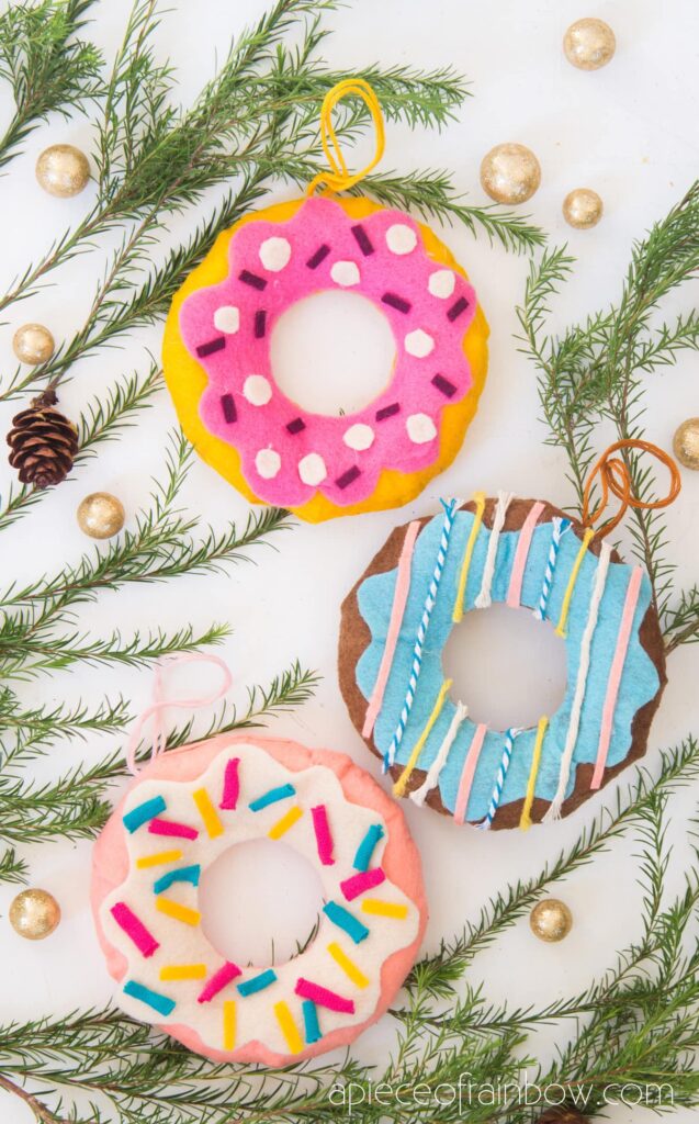 No-Sew Donut Ornaments