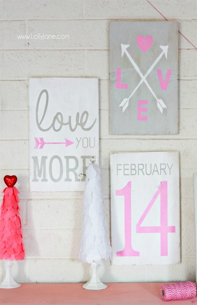 Hand Painted Valentine Signs