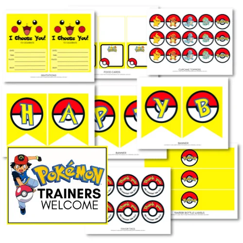 Pokemon Party Printables Featured