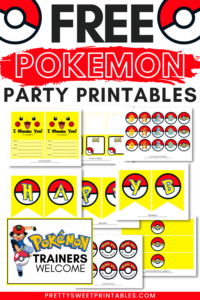 Free Pokemon Party Printables | Pretty Sweet Printables