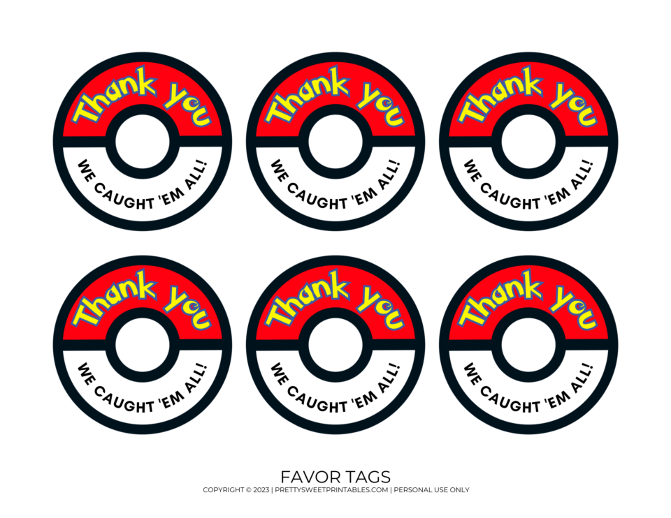 Free Pokemon Party Printables | Pretty Sweet Printables