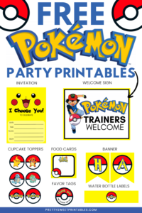 Free Pokemon Party Printables | Pretty Sweet Printables