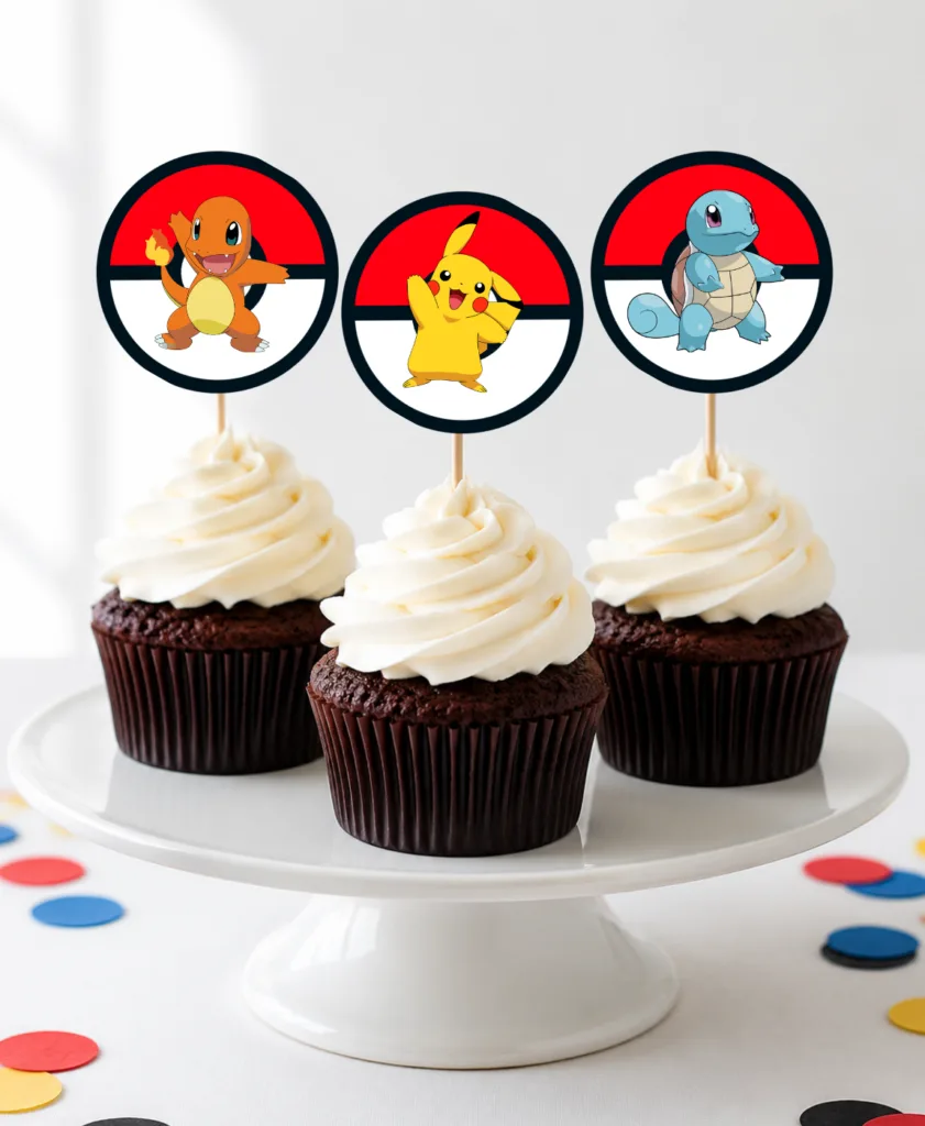 pokemon printable cupcake toppers