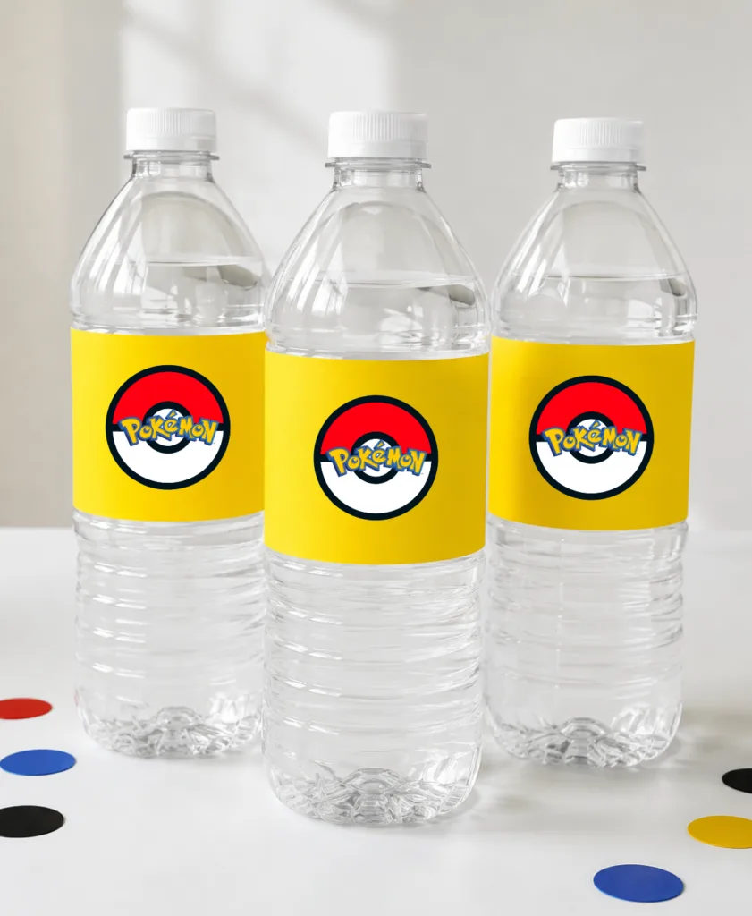 pokemon printable water bottle lables