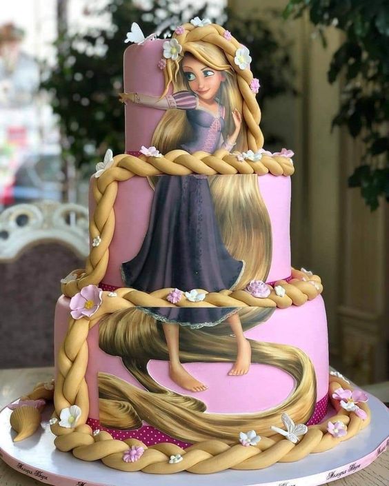 Rapunzel Theme Girls Birthday Cake 74 - Cake Square Chennai | Cake Shop in  Chennai