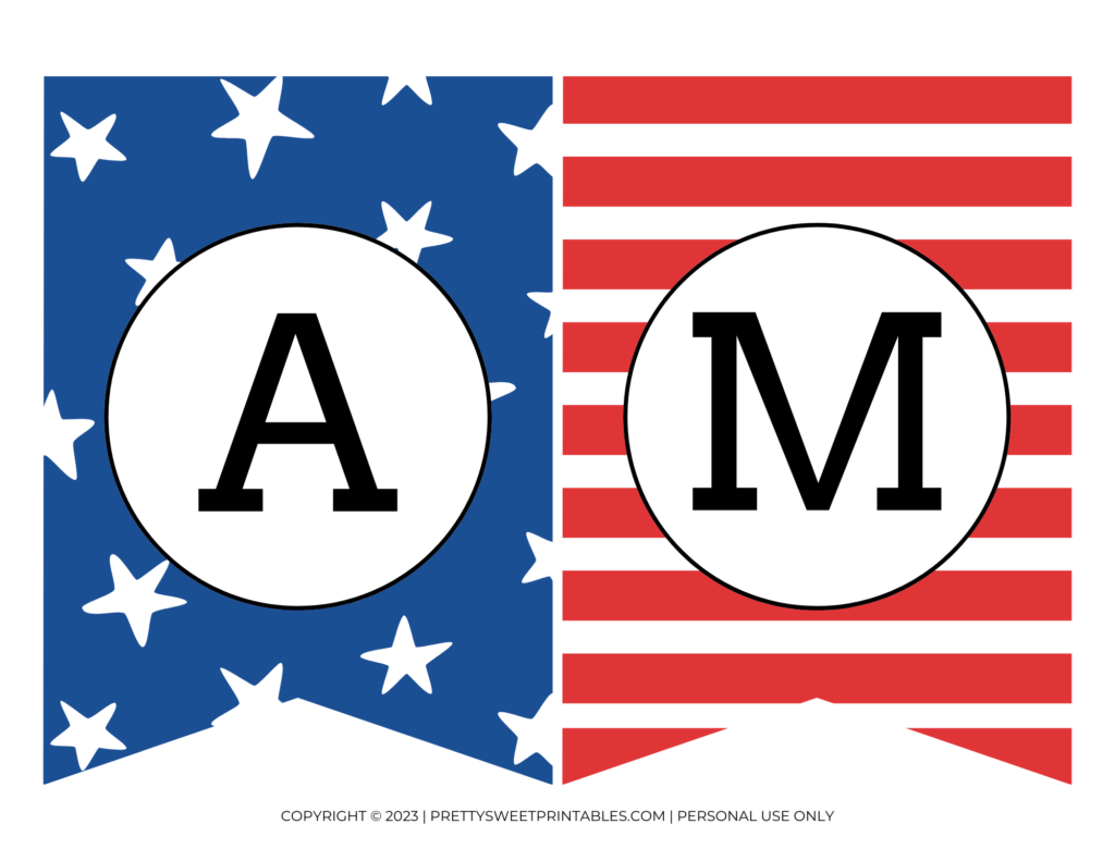 America Fourth of July Banner 