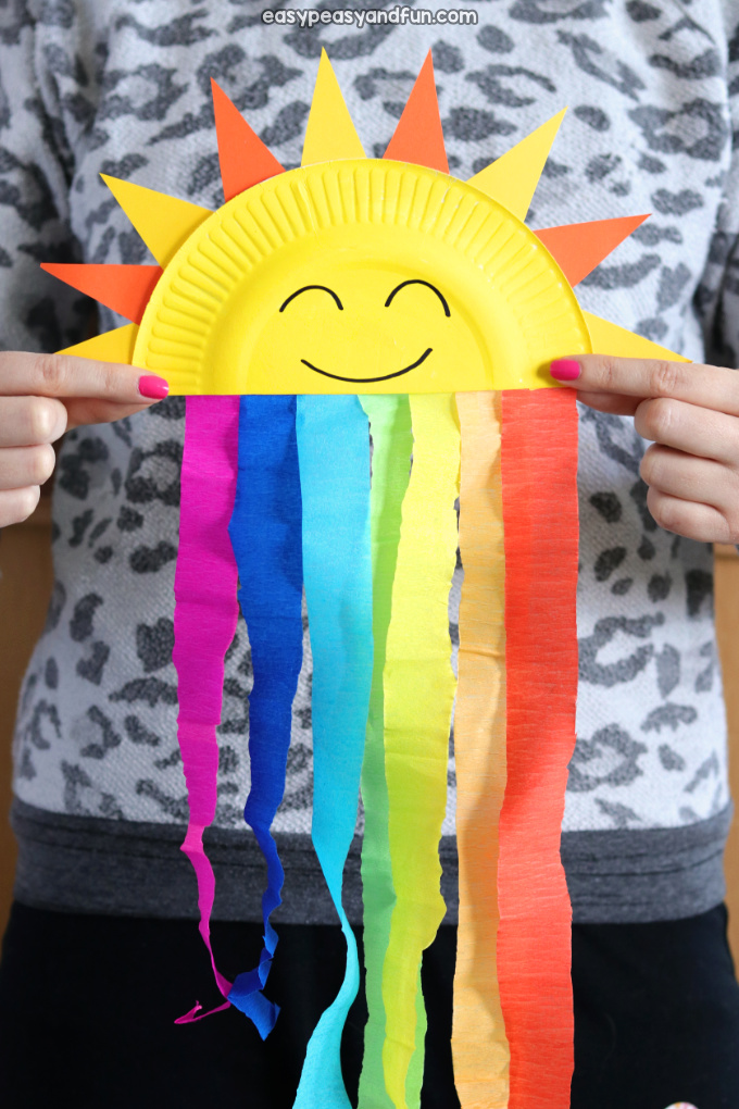 Paper Plate Sun & Rainbow Craft