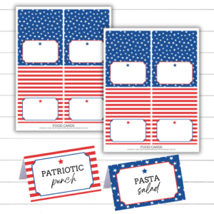 Get Festive with Free Printable 4th of July Tent Cards!