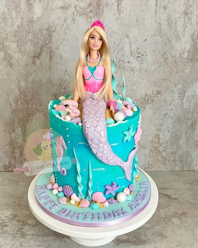 22 Barbie Mermaid Cake Ideas in 2023 | mermaid cakes, barbie cake, doll cake