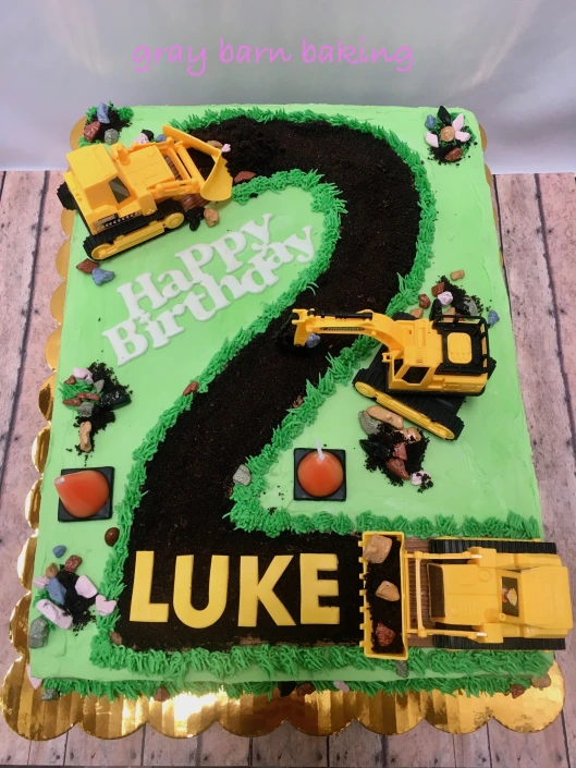 3rd Birthday Construction Cake (For A DIY Construction Birthday Party) –  Mama's Buzz