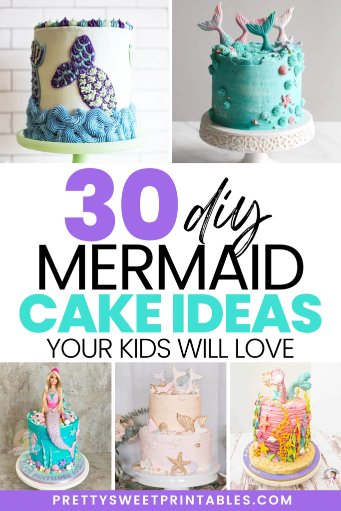 Mermaid Party Cake + Printable Topper // Hostess with the Mostess®