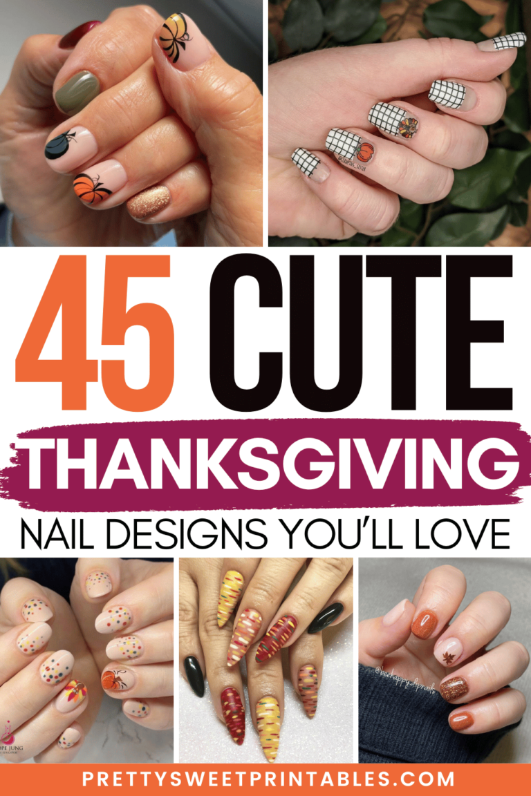 45 Festive Thanksgiving Nail Designs to Feast Your Eyes On Pretty