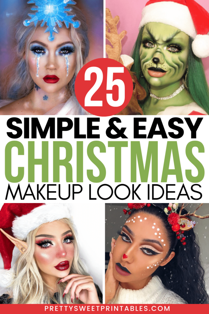 easy christmas makeup look ideas