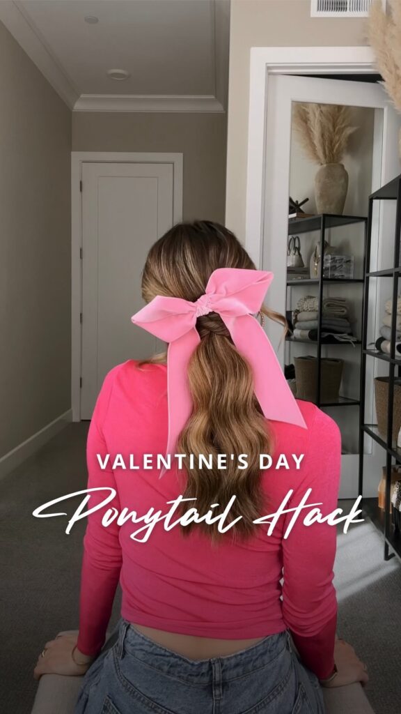valentine's day ponytail