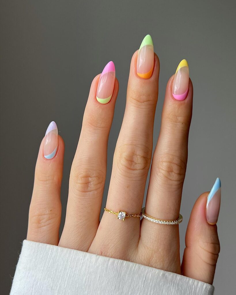 French Pastels Nail Design