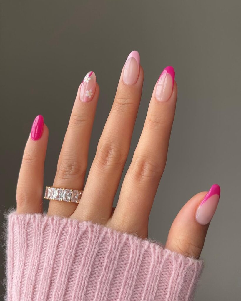 Barbie Pink Spring Nails
