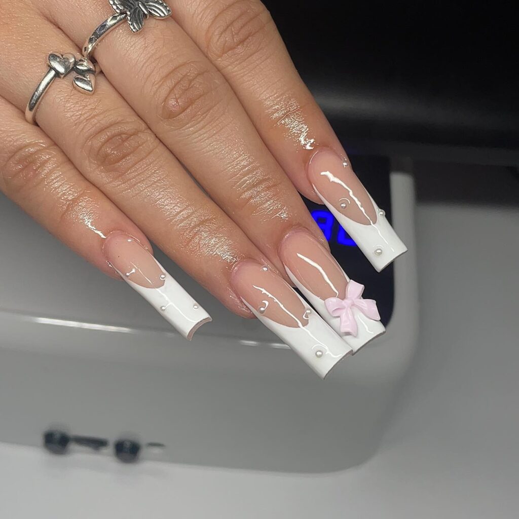 White French Coquette Nails