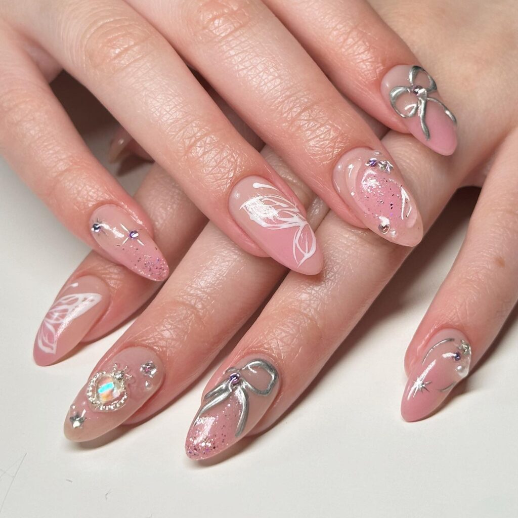 coquette princess nails