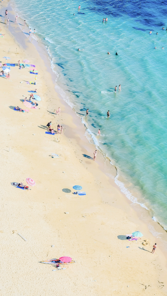 aerial view of the beach wallpaper