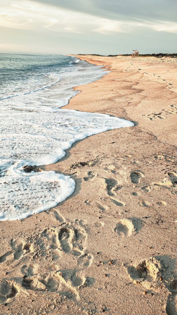 footprints in sand wallpaper