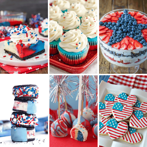 red white and blue desserts featured