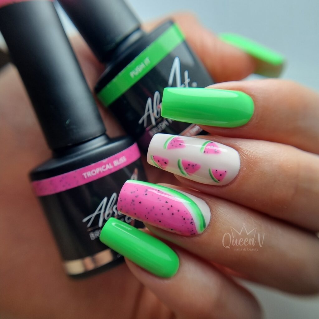 tropical acrylic nails