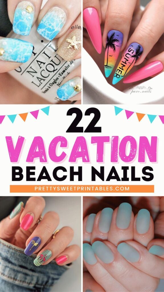 Summer Vacation Beach Nails