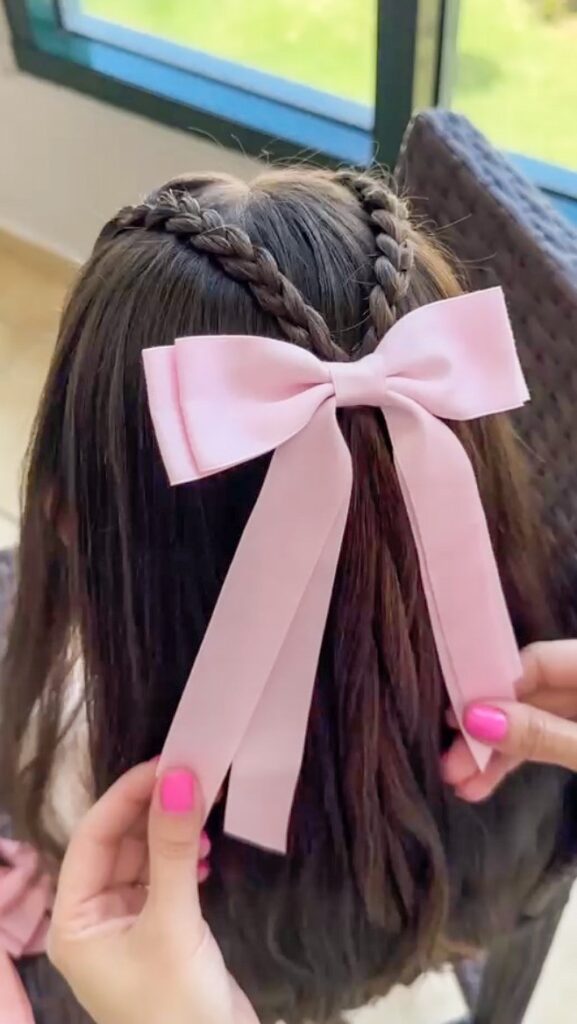 braids with a bow