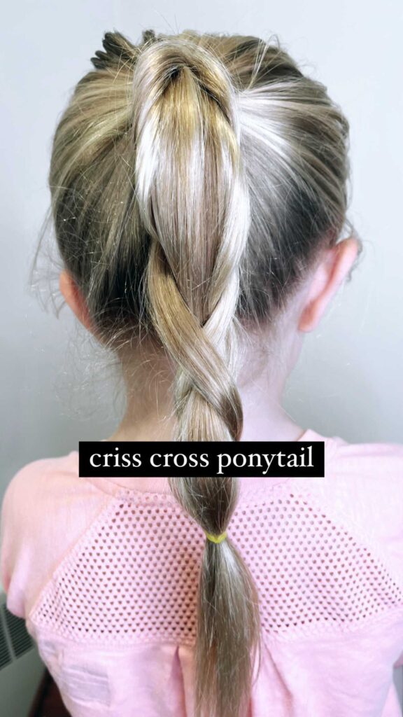 criss cross ponytail back to school hairstyles