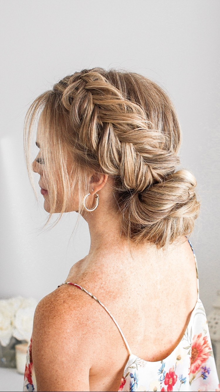 fishtail braid updo