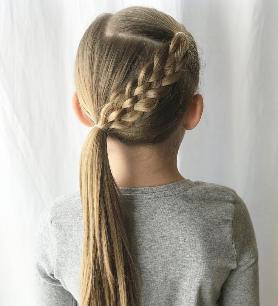 five strand dutch ponytail