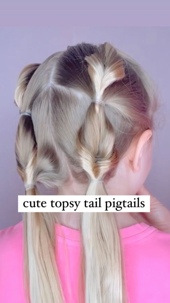 topsy tail pigtails