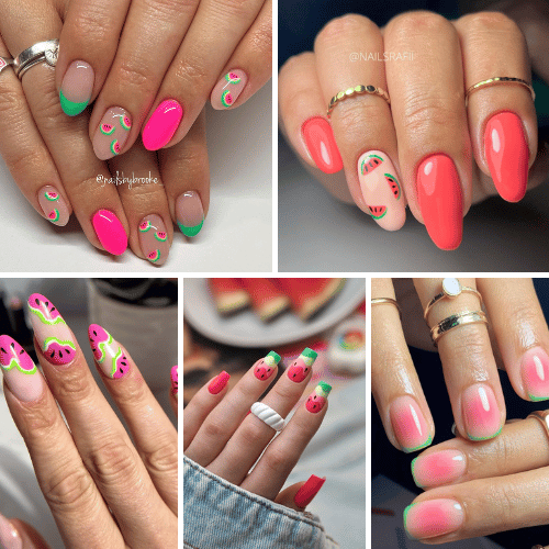 watermelon nails featured